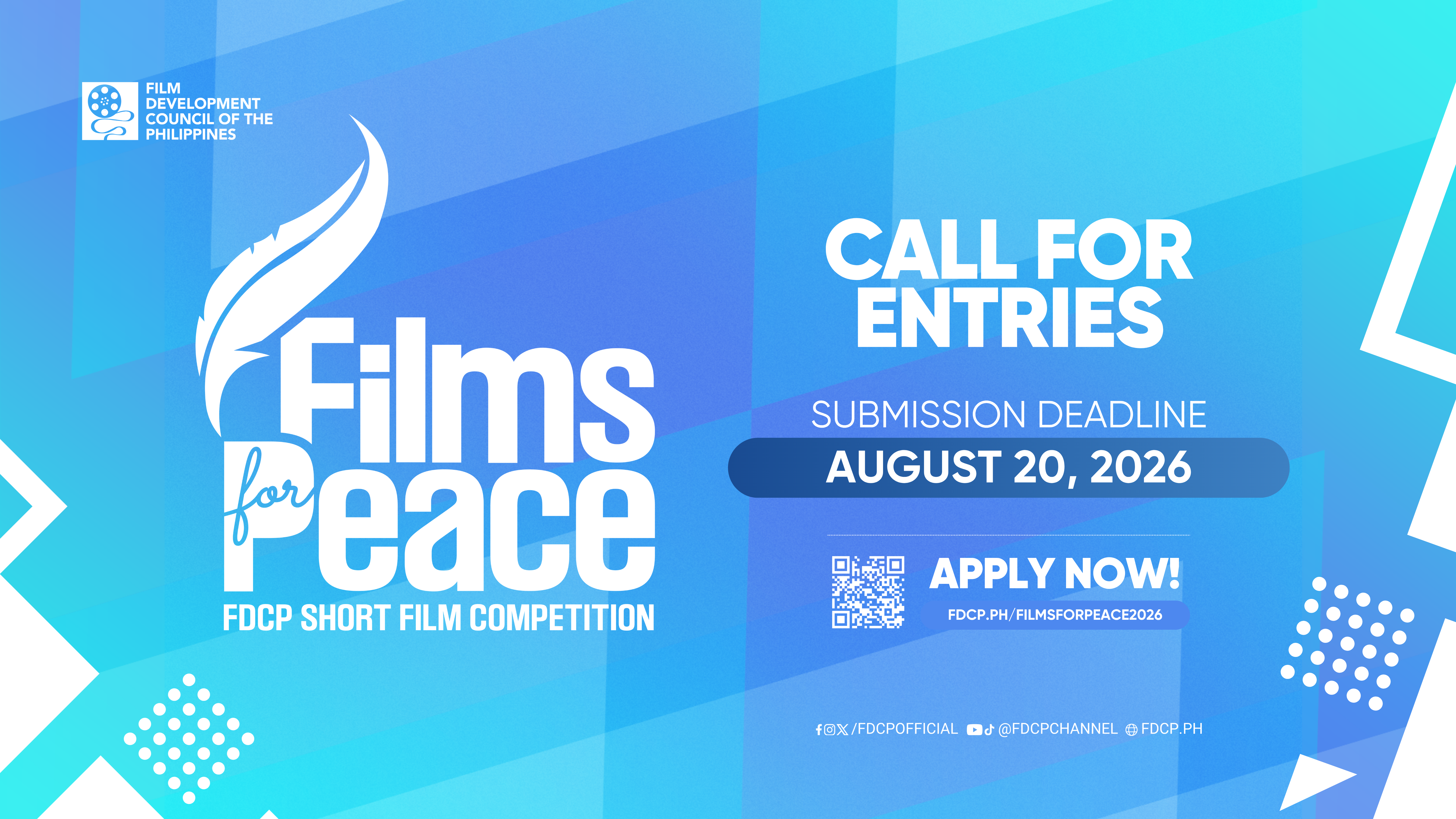 FDCP OPENS FILMS FOR PEACE SHORT FILM COMPETITION 2026